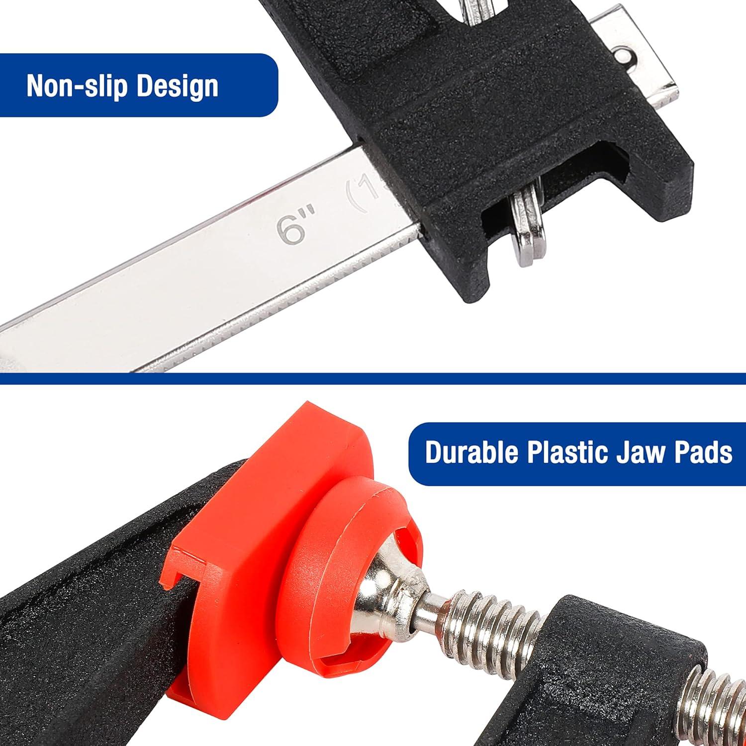 WORKPRO Schraubzwingen Set 4 Stück 150mm/300mm Spanner Spannkraft 272kg