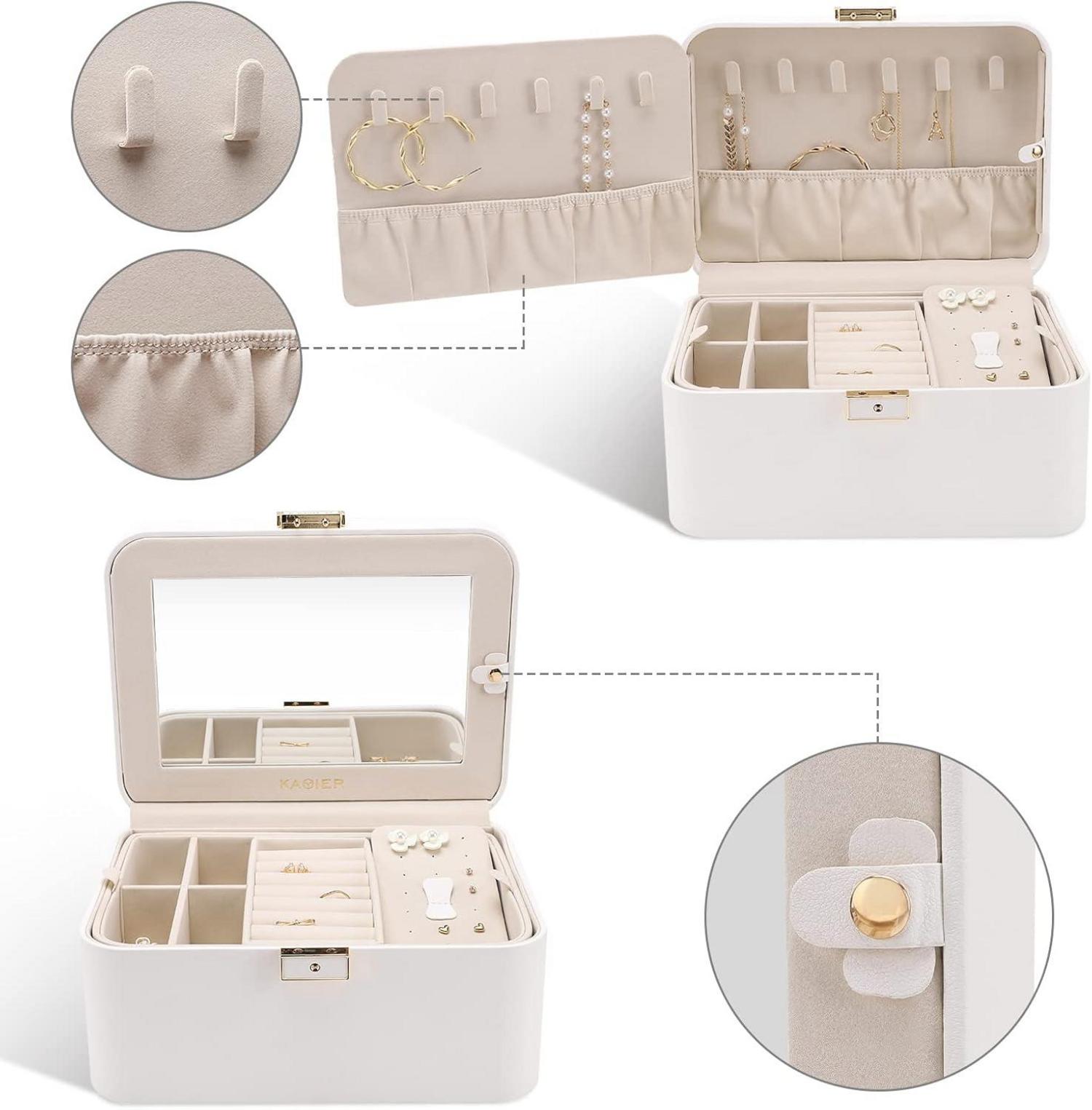 Großes Schmuckkästchen mit Spiegel und