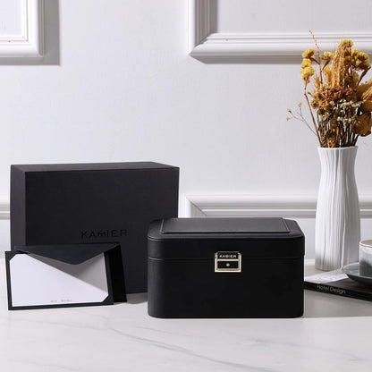 Schmuckkästchen mit Spiegel, große Schmuckschatulle für