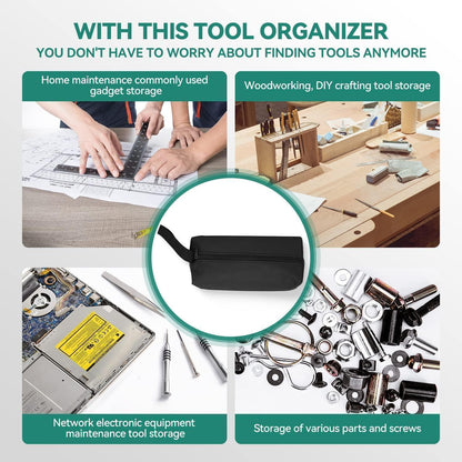 Werkzeugtasche 2er-Set, 600D Polyester, 25cm, Schwarz