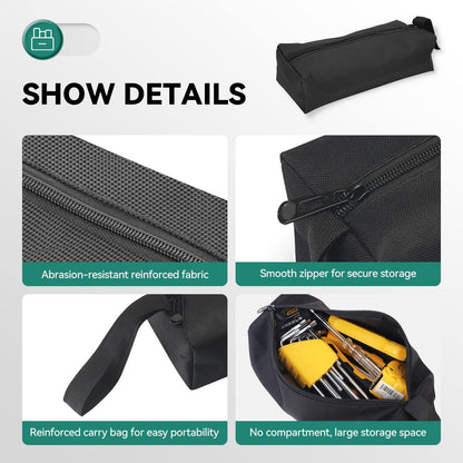 Werkzeugtasche 2er-Set, 600D Polyester, 25cm, Schwarz