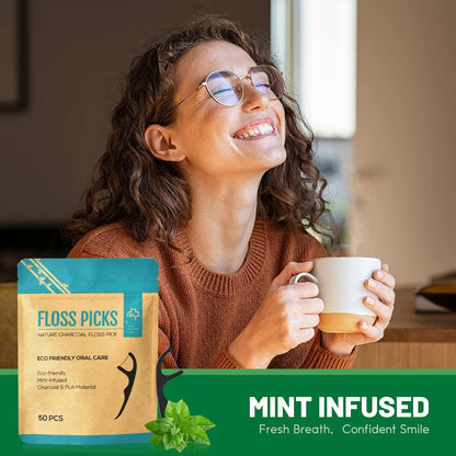 Ykl Zahnseide Stick 50er Packung Minzgeschmack Zero Waste Mundpflege
