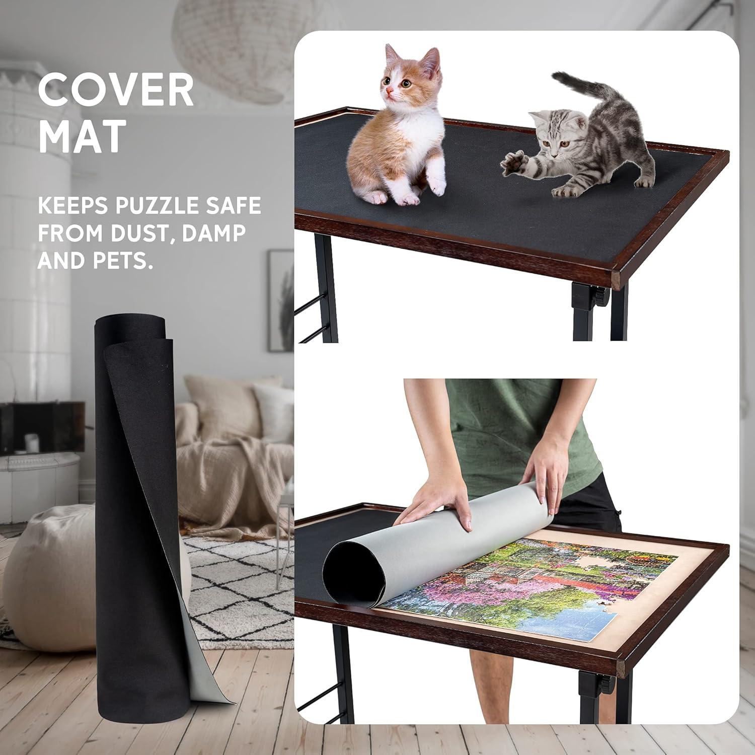 Jigsaw Puzzle Table Board with Cover Easel Height Adjustment 1500