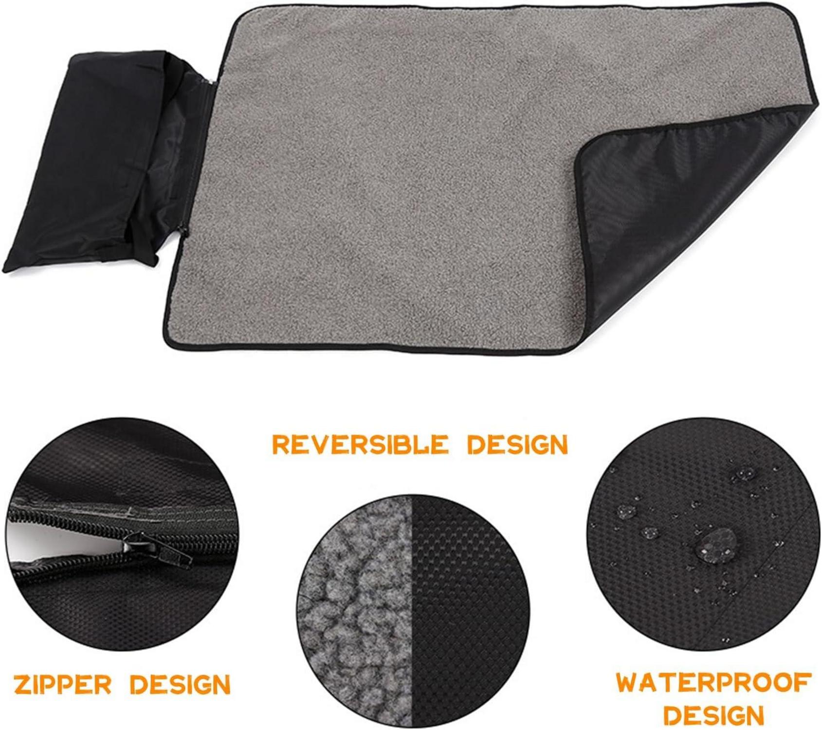 Wasserfeste Haustierdecke 100x70cm Hund Katze Campingmatte & Tasche
