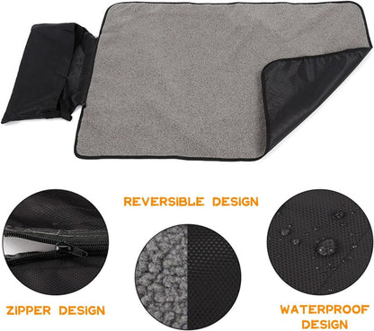 Wasserfeste Haustierdecke 100x70cm Hund Katze Campingmatte & Tasche