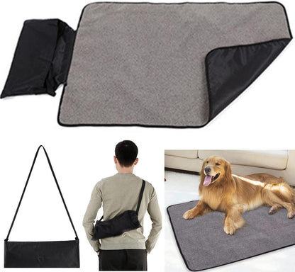 Wasserfeste Haustierdecke 100x70cm Hund Katze Campingmatte & Tasche