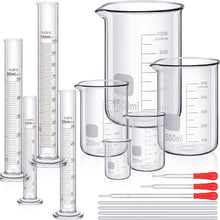 Laborzylinder und Becherglas Set 17-teilig Borosilikatglas
