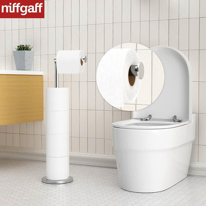 Toilettenpapierhalter Edelstahl Stabil Stehend für Klopapier