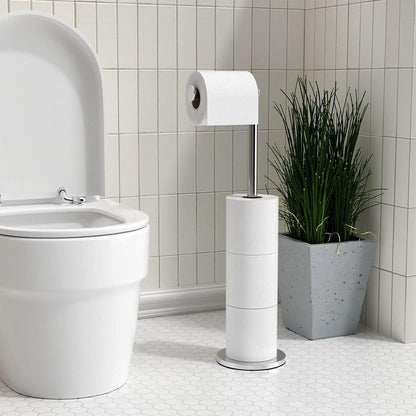 Toilettenpapierhalter Edelstahl Stabil Stehend für Klopapier
