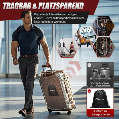 Fitnessbänder Set 150lbs 200lbs 250lbs 5 Stärken, Tragbarer