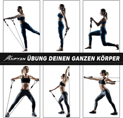 Fitnessbänder Set 150-250lbs Resistance Bands 5 Stärken Home Gym
