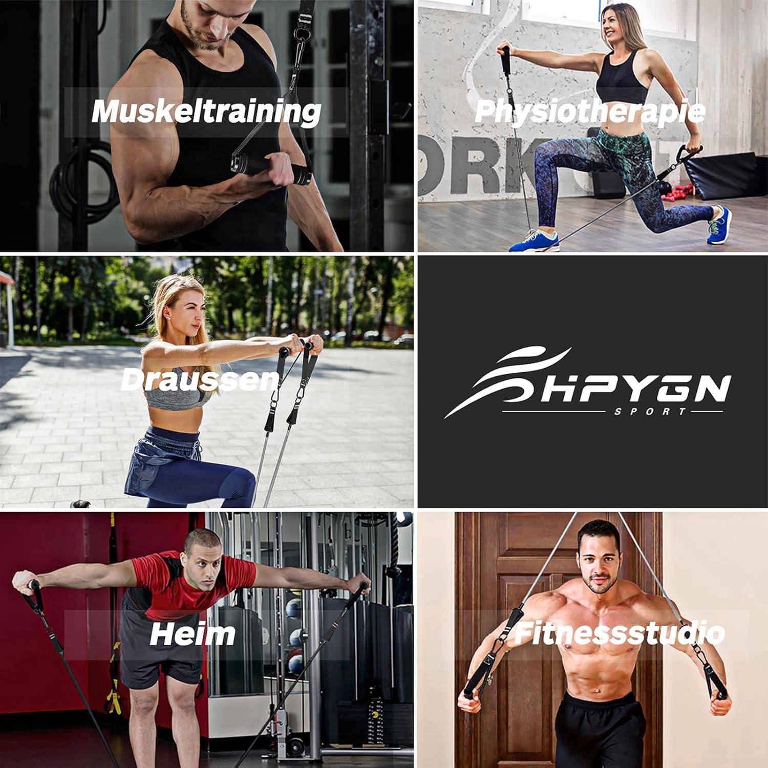 Fitnessbänder Set 150lbs 200lbs 250lbs Resistance Bands 5 Stärken mit