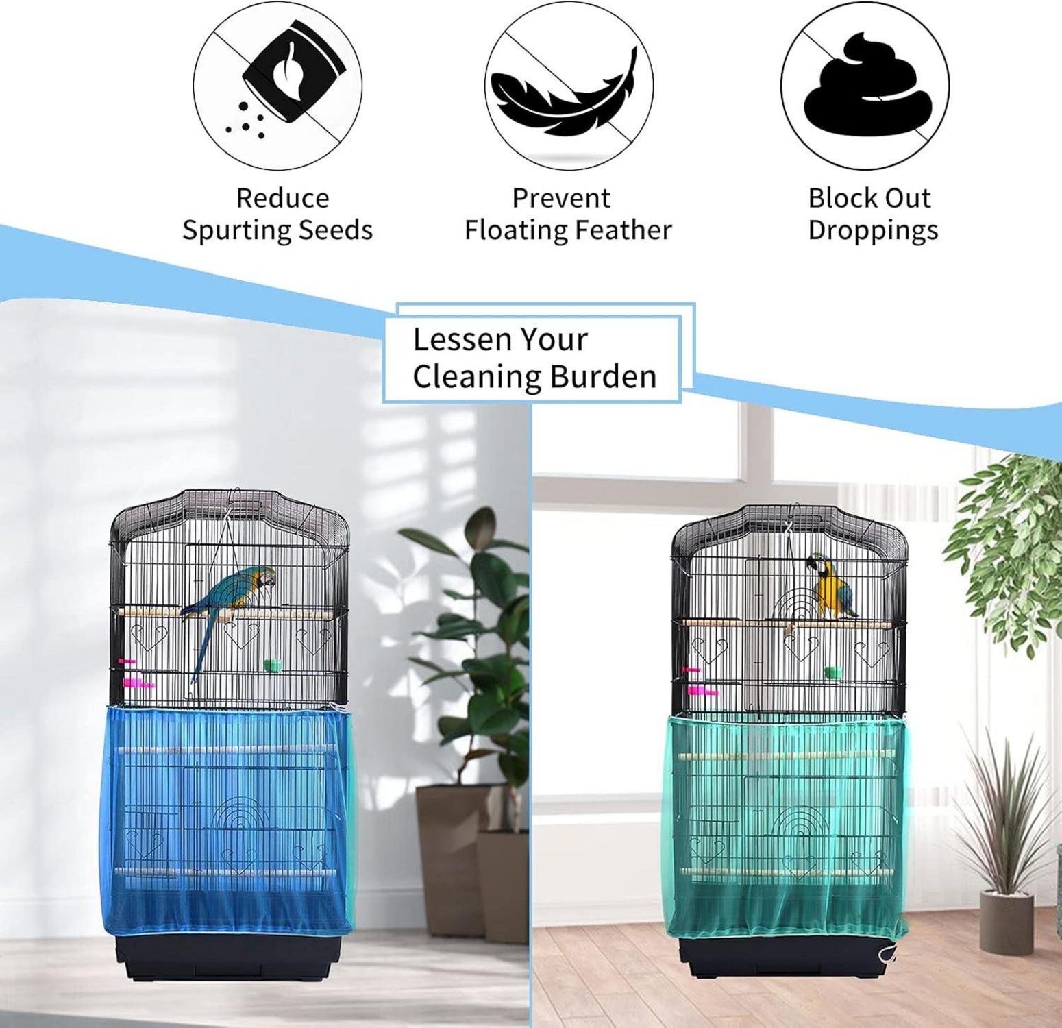 Universal Vogelkäfig Abdeckung Grün - Einstellbar