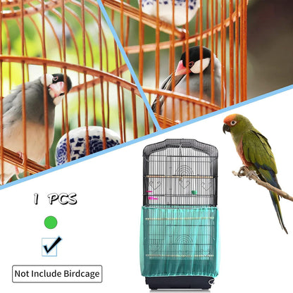 Universal Vogelkäfig Abdeckung Samenfänger Kordelzug Papageien Netz