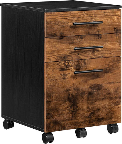 Rollcontainer mit 3 Schubladen und Rollen, Büroschrank