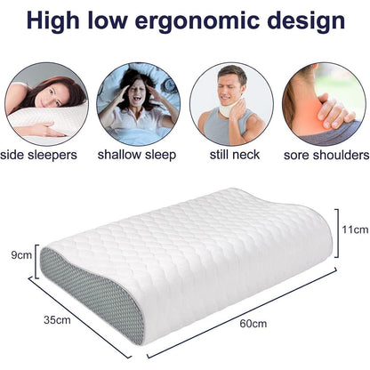 Memory Foam Nackenstützkissen Höhenverstellbar Weiß waschbar