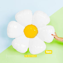 Gänseblümchen Folienballon, XXL Blume Luftballons 6 Stück