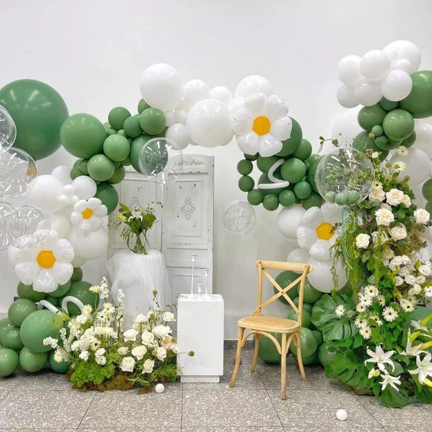 6 Stück Gänseblümchen Folienballons - XXL Blume Luftballons für Hochzeit Party