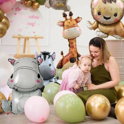 Folienballon Tiere XXL für Kindergeburtstag 6er Set