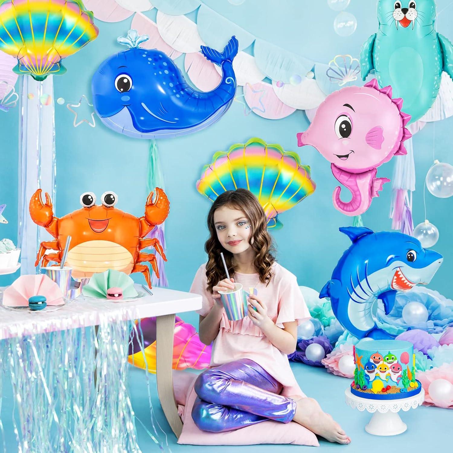 Meerestiere Folienballon Set für Ozean Thema Party - 8 Stück