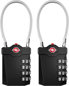 TSA Zahlenschloss mit roter Alarmanzeige 2er Set