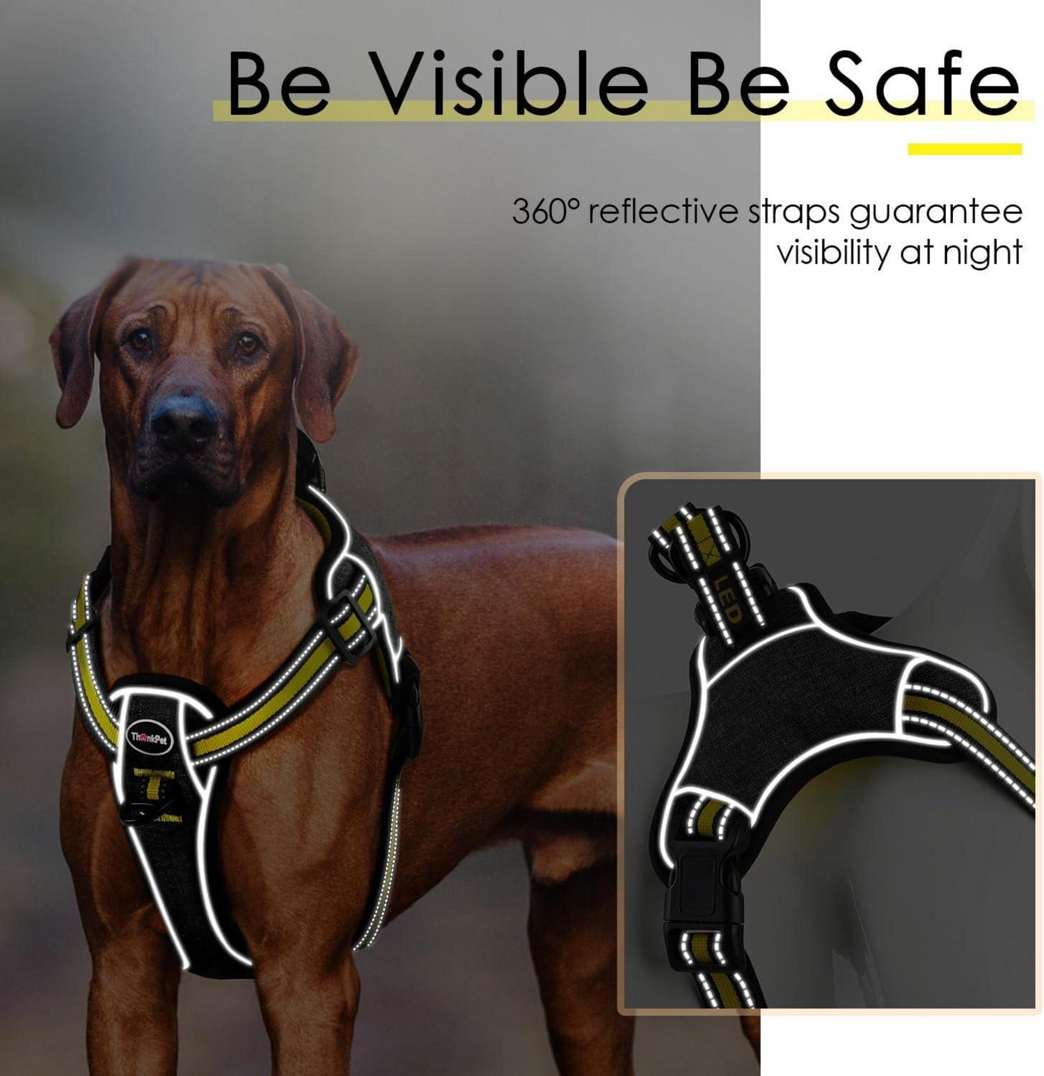 No-Pull Hundegeschirr Reflektierendes Atmungsaktives Step-in Gelb