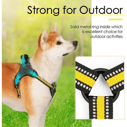 ThinkPet No-Pull Reflektierendes Step-in Hundegeschirr Gelb
