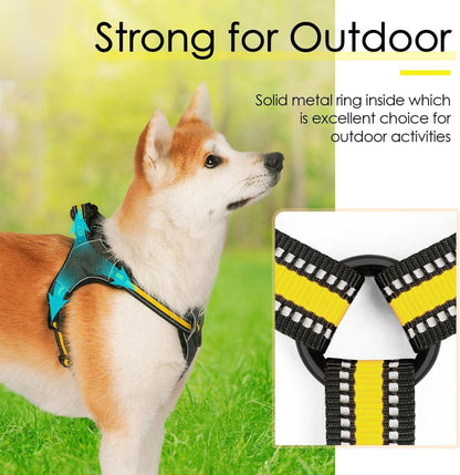 ThinkPet No-Pull Hundegeschirr Atmungsaktiv Gelb M