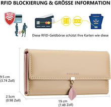 Damen RFID Geldbörse aus Veganleder mit RFID Blockierung, 9