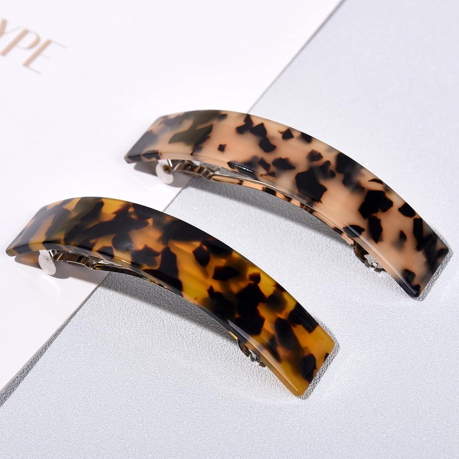 2er Pack Französische Automatische Haarspangen Groß für Damen