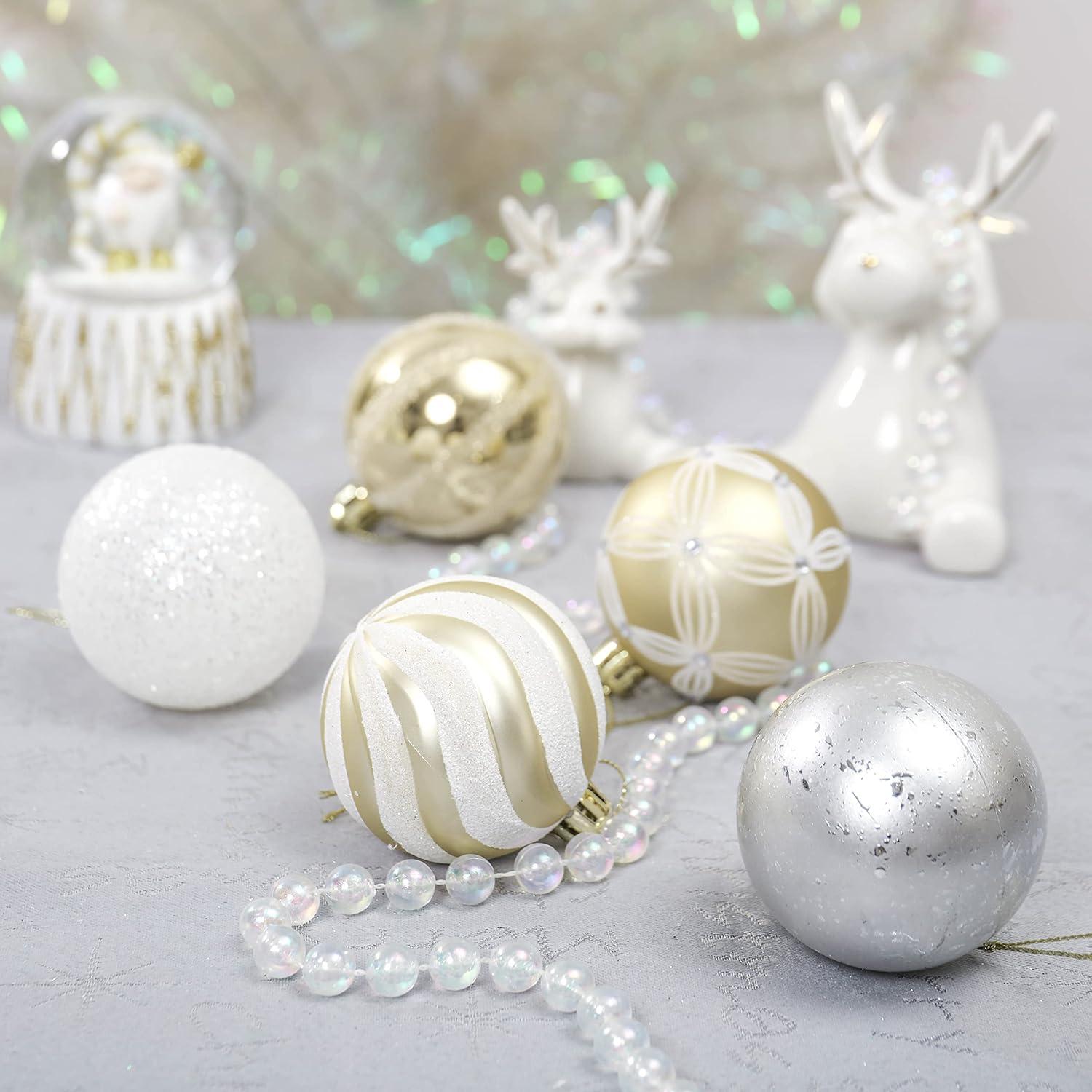 Valery Madelyn Weihnachtskugeln 20 Stücke 6cm Kunststoff Weihnachtsdeko Gold