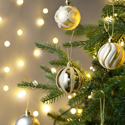 Weihnachtskugeln 20 Stücke 6cm Kunststoff Christbaumkugeln Gold