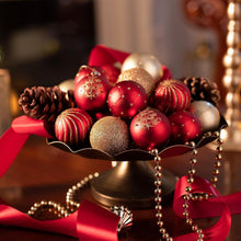 35er Set Weihnachtskugeln 5cm Kunststoff Rot Gold Luxus Stil