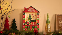 Holz Adventskalender LED Beleuchtung Weihnachtsdeko 40x30cm