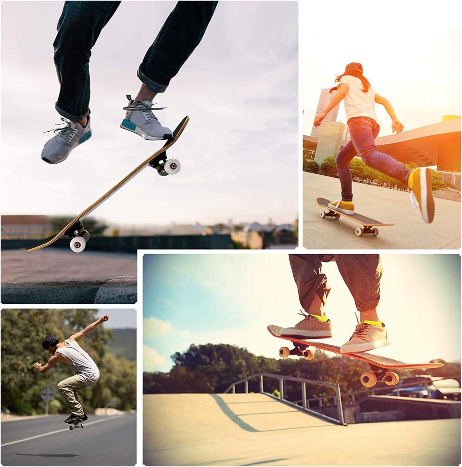 Skateboard Blitz 31x8 Zoll Ahornbrett 8-lagig symmetrisch geneigt Jungen Mädchen Jugendliche Straße Erwachsene Anfänger