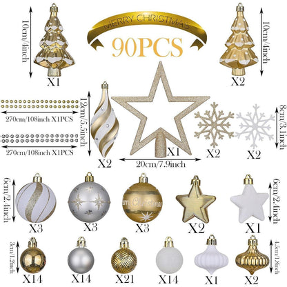 90er Weihnachtskugeln Kunststoff Christbaumkugeln Ornamente