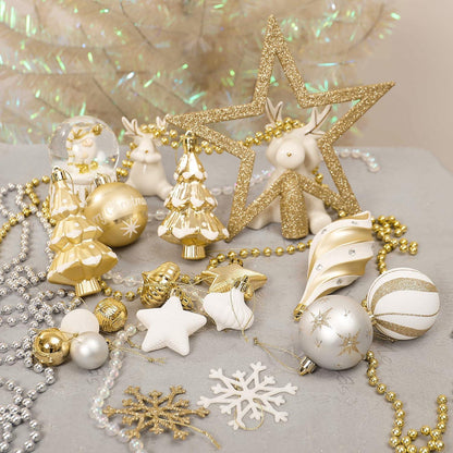 VALERY MADELYN Weihnachtskugeln Set 90 Stücke Kunststoff Christbaumkugeln Baumschmuck