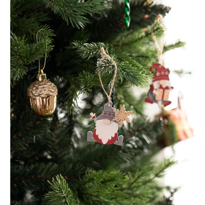 Valery Madelyn Holz Weihnachtsanhänger 24 Stück 6cm