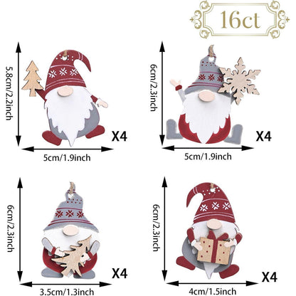 Valery Madelyn Holz Weihnachtsanhänger 24 Stück 6cm