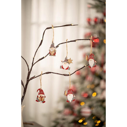 Valery Madelyn Holz Weihnachtsanhänger 24 Stück 6cm