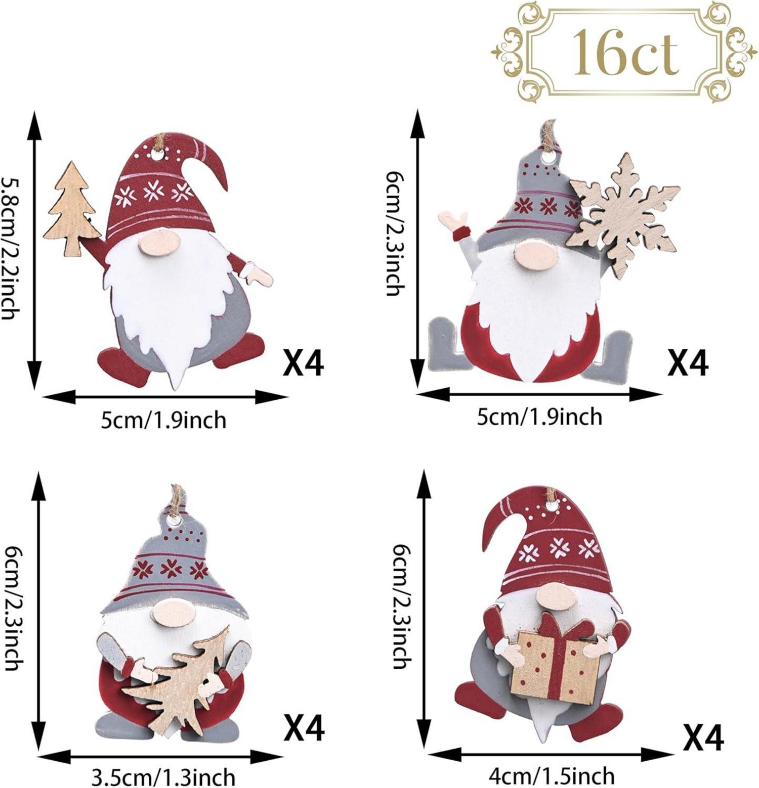 Valery Madelyn Weihnachtsanhänger Holz 24 Stück 6cm Traditionelles