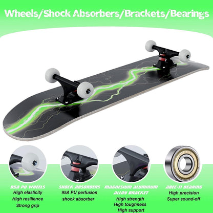 Skateboard Blitz 31 x 8 Zoll Ahornbrett ABEC-11 Lager 95A