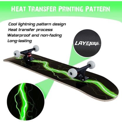 Skateboard Blitz 31 x 8 Zoll Ahornbrett ABEC-11 Lager 95A