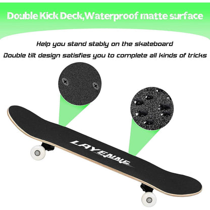 Skateboard Blitz 31 x 8 Zoll Ahornbrett ABEC-11 Lager 95A