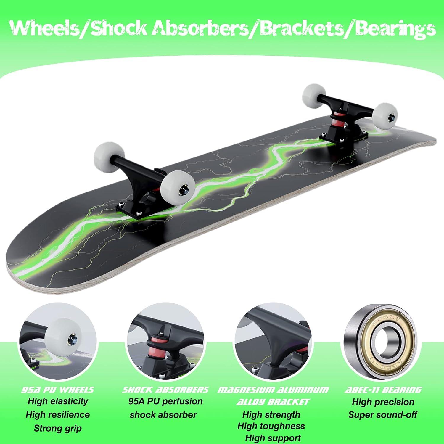 Skateboard Blitz 31x8 Zoll Ahornbrett symmetrisch geneigt Anfänger