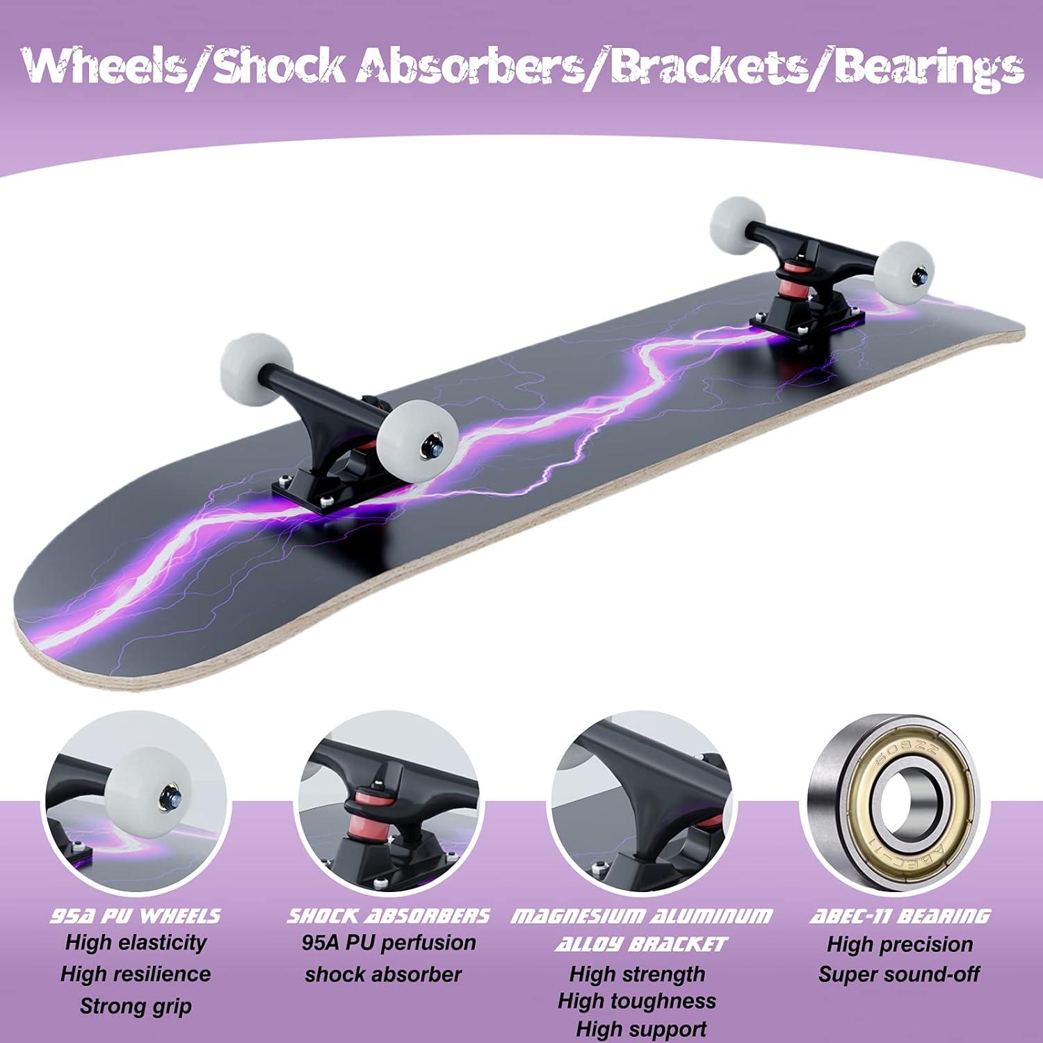 Skateboard Blitz 31 x 8 Zoll 8-lagiges Ahornbrett Violett