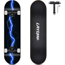 Skateboard 31x8 Zoll Blitzmuster ABEC-11 Lager Ahornbrett