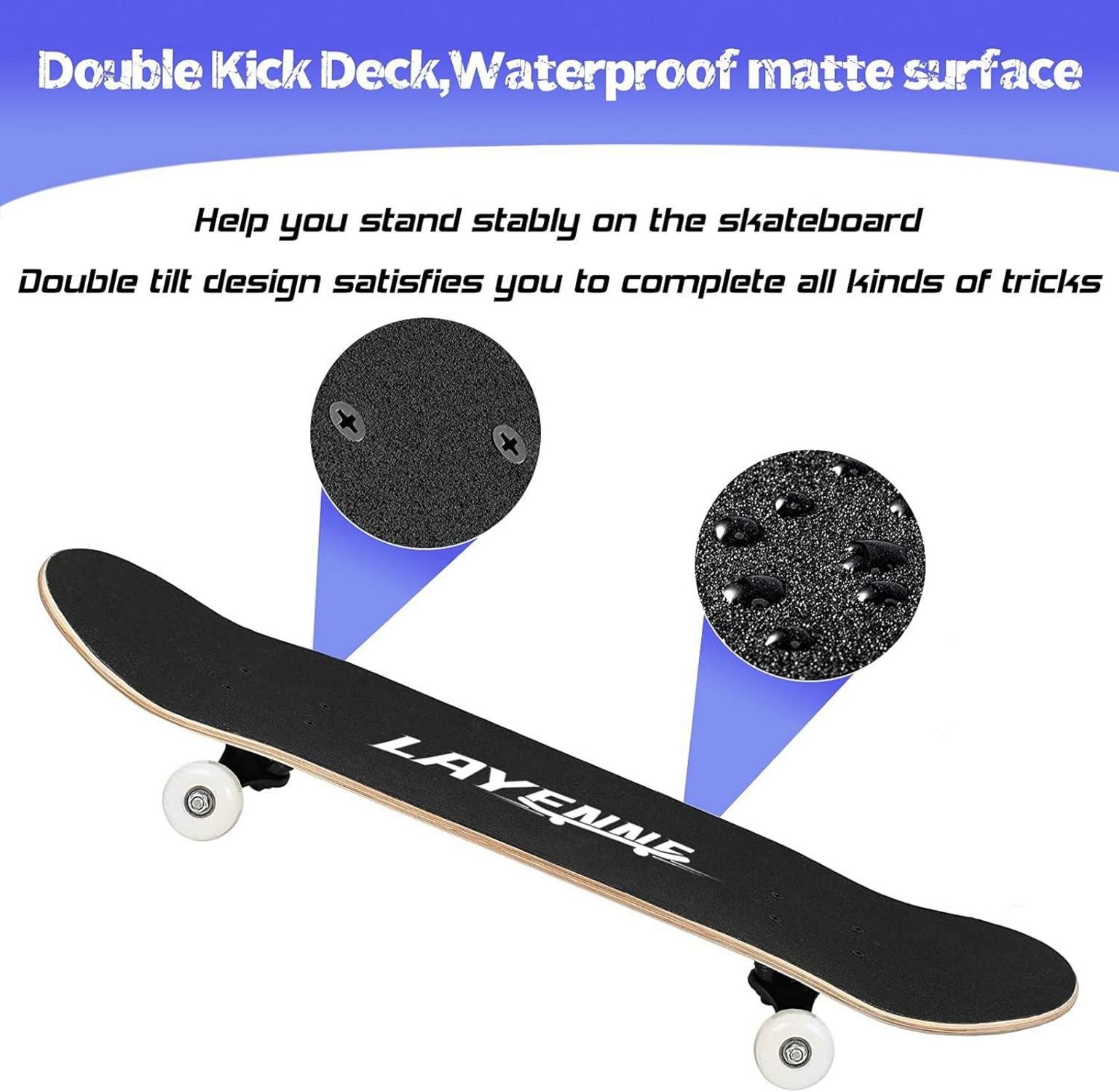Skateboard Blitz 31x8 Zoll Ahornbrett ABEC-11 Lager Blau
