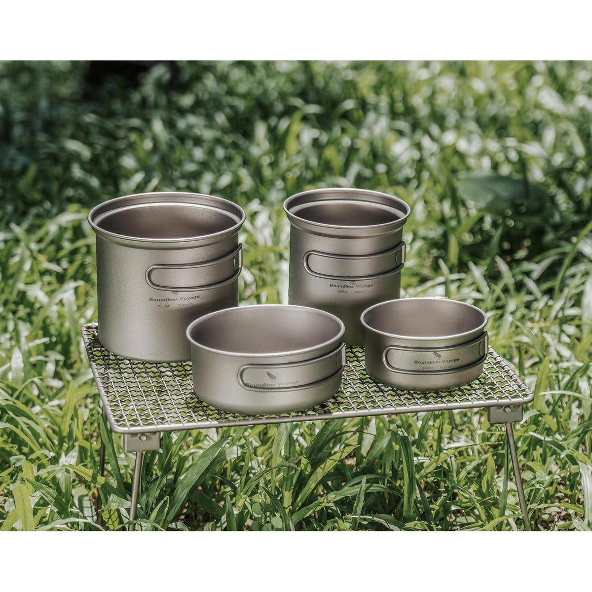 Titan Camping Kochset | Leichtes Outdoor Geschirr Set für Wandern