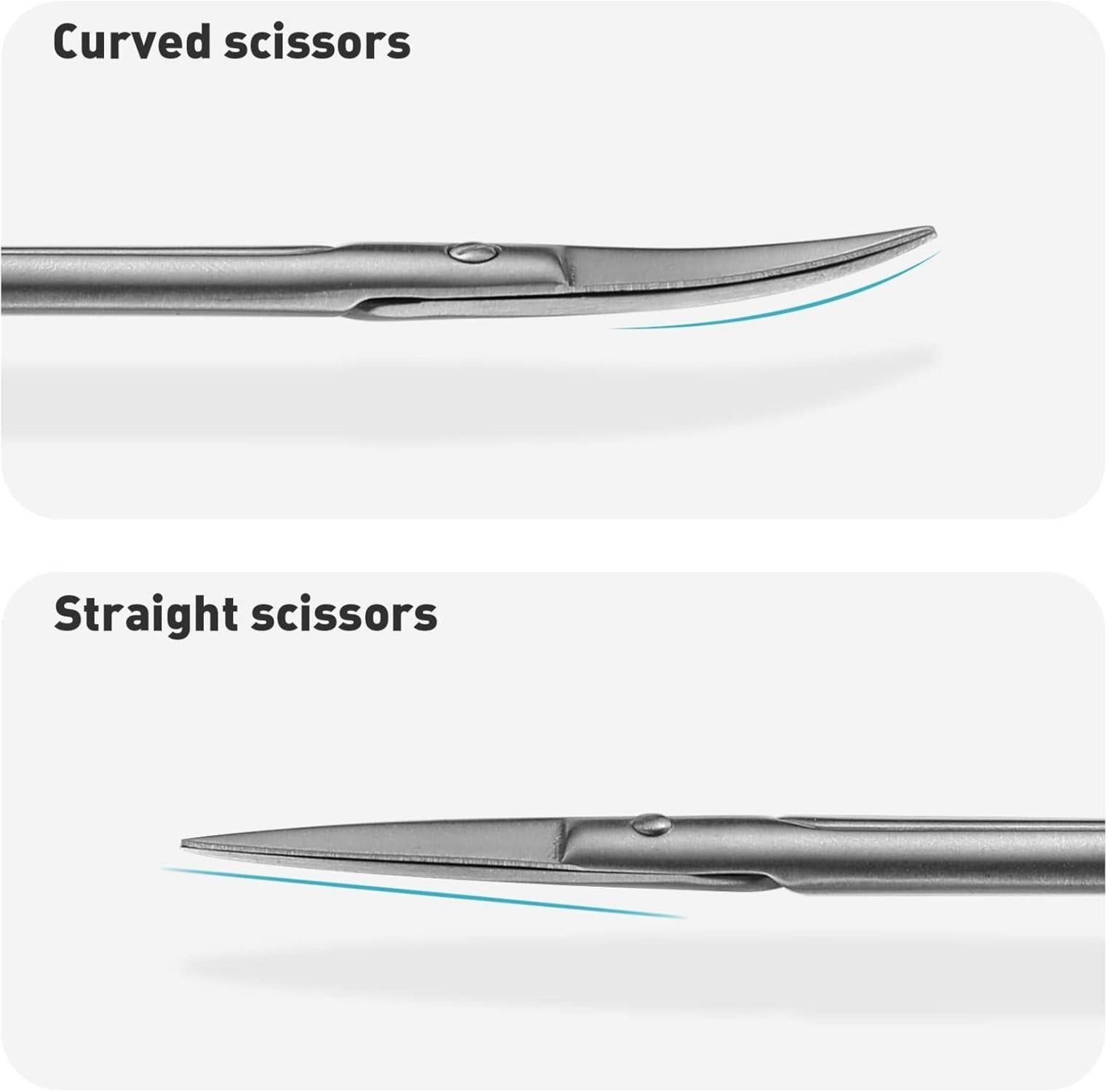 Profi Nagelschere Set Extra Scharf gebogene Gerade Schneide